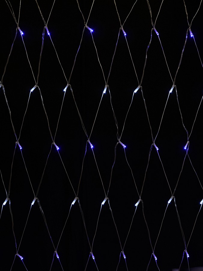 180 Blue & Cool White LED Concave Bulb Christmas Net Light - 1.8m x 1.8m