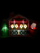 Reindeer Stable With Jolly Santa Illuminated Christmas Inflatable Display - 2.5m