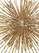 Champagne Glitter Starburst Christmas Tree Topper Decoration - 38cm