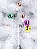 Shiny Multi Colour Pastel Bauble Cluster Christmas Clip Pick - 20cm Wide