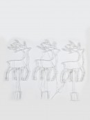 Warm White Reindeer Herd Garden Christmas Path Light Set - 3 x up to 2.1m