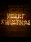 1.6m Vibrant Merry Christmas With Warm White LED String Light Display