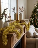 Premium 8ply Gold Metallic Fir Christmas Tinsel Garland | 5m x 10cm