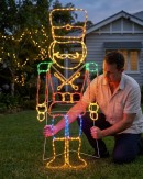 1.5m Tin Soldier Drummer Boy Outdoor Multi Colour LED Light Display