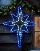 58cm Dynamic Blue & Cool White LED Star Of Bethlehem Outdoor Motif