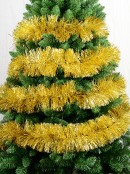 5m Gold Metallic Fir Needle 8ply 15cm Tinsel Garland