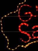 Neutral White & Red G'Day Santa Australian Map Rope Light Silhouette - 1.1m