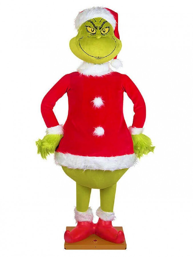 Mr Grinch Life Size Hip Swinging, Talking & Singing Christmas Animation - 1.7m