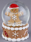85mm Gingerbread Man Mini Waterball Snow Globe Ornament