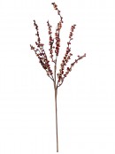 Burgundy & Speckled Gold Berry Spray Stem With Interlocking Clusters | 70cm