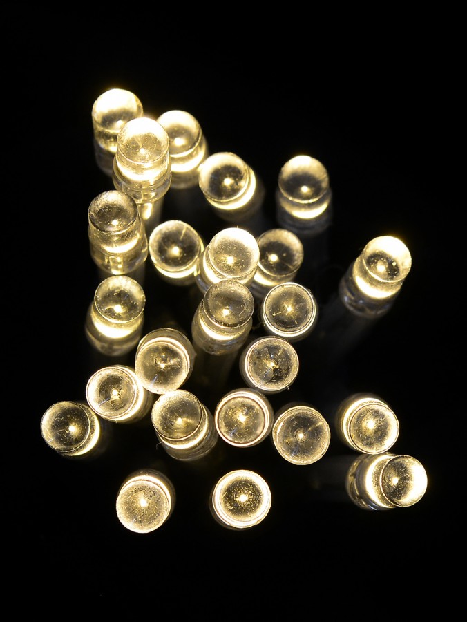 100 Warm White LED Concave Bulb USB String Lights - 8m