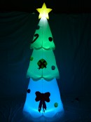 Standing Christmas Tree with Decorations & Multi Coloured Lighting - 2.4m