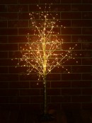 Warm White LED Gold Branch 3D Outdoor Christmas Birch Tree - 1.2m