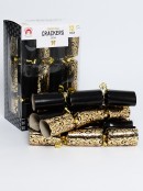 Black & Gold With Swirl Splash Pattern Christmas Cracker Bon Bons - 12 x 30cm