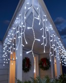 420 Cool White LED Icicle Lights 8 Function With Memory Hold | 10m