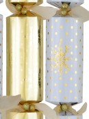 Gold & White With Snowflakes & Dots Christmas Cracker Bon Bons - 6 x 36cm
