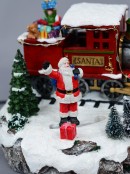 Santa Express Delivery Locomotive Train Christmas Village Scene - 28cm