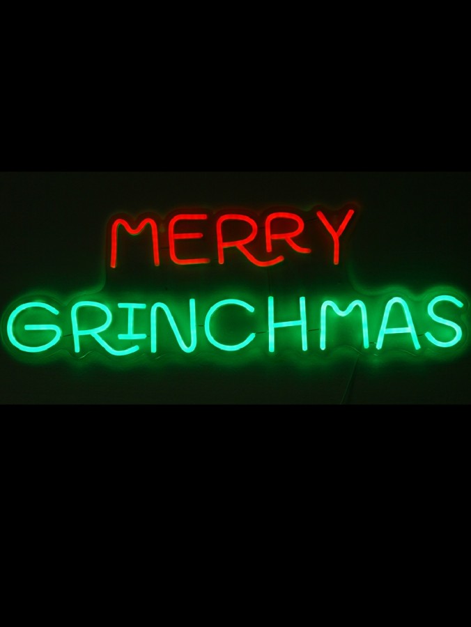Dr. Suess Merry Grinchmas USB Neon LED Display On Acrylic Board | 75cm 