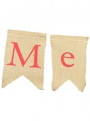 Merry Christmas Burlap Pennant Banner Decoration - 2.7m