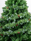 5m Holly & Red Berry Clusters Fir Needle 8ply 90mm Tinsel Garland