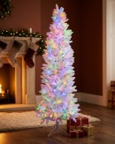 2.3m Slim White Flocked Pyrenees Spruce Pre-Lit Tree | 878 Tips & 440 LED
