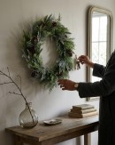 60cm Woodland Christmas Wreath With Tasmanian Cedar & Glitter Pinecones