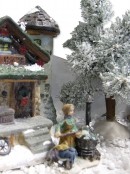 Musical Winter Village Scene LED Illuminated Diorama - 45cm