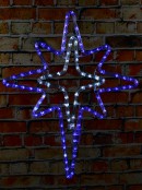 58cm Dynamic Blue & Cool White LED Star Of Bethlehem Outdoor Motif