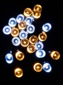 1000 Warm & Cool White LED Concave Bulb Christmas Fairy String Lights - 50m