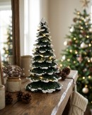 LED Snow Tipped Pine Tree Village Scenery | 17cm