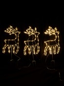 Warm White Reindeer Herd Garden Christmas Path Light Set - 3 x up to 2.1m