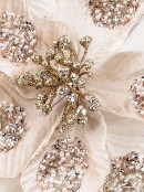 29cm Decorated Rose Gold Poinsettia Flower Christmas Tree Clip Pick