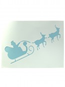 Santa, Sleigh & Reindeers Window Stencil - 35cm