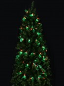 120 Green Holly Leaf & Red Berries Christmas String LED Lights - 2.9m