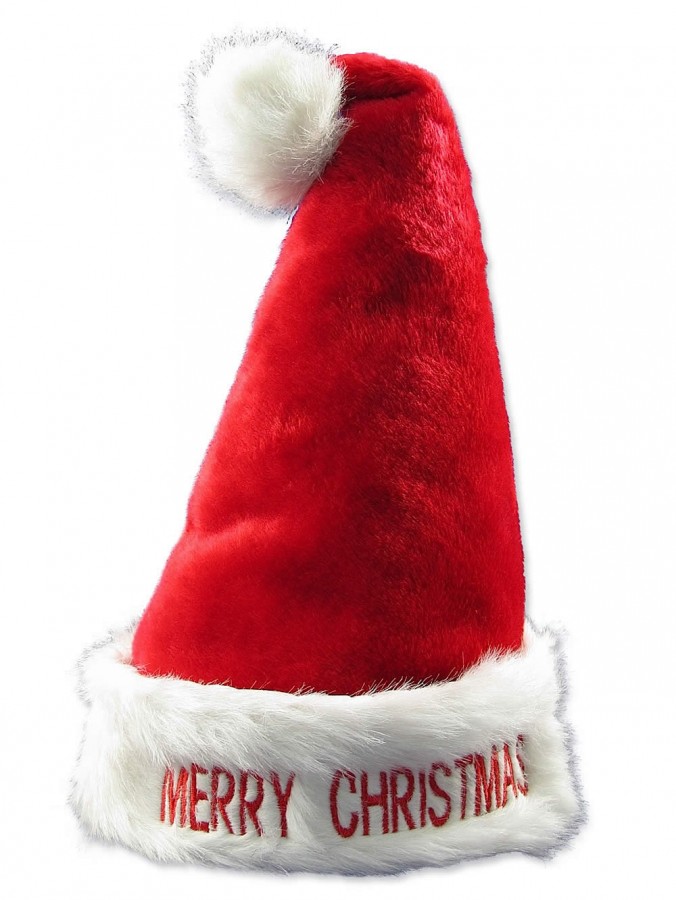 Santa Plush Hat Merry Christmas - 45cm