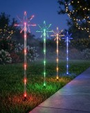 4x Solar LED North Star Path Lights - Multi Colour Garden Stakes | 48cm