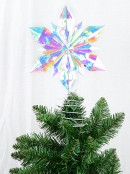 32cm Clear Iridescent Simple Star Christmas Snowflake Tree Top Decoration