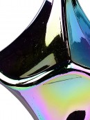 22cm Metallic Rainbow-Like Iridescent Diamond Finial Hanging Ornament
