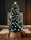 1.5m Starry Night Fir Cool & Warm White Fibre Optic Christmas Tree | 150 Tips