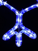 Blue & Cool White Branched Star Snowflake LED Rope Light Silhouette - 40cm