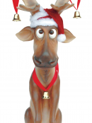 Funny Sitting Life Size Christmas Reindeer Resin Decor - 1.4m