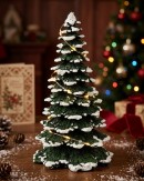 LED Snow Tipped Pine Tree Village Scenery | 17cm