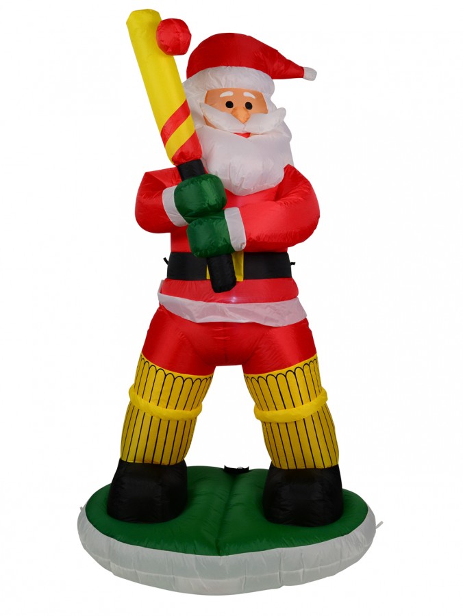 Marvellous Batsman Santa Illuminated Christmas Inflatable Display - 1.8m