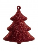 Red & Gold 3D Tree Hanging Decorations - 4 x 70mm