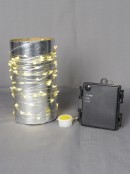 100 Warm White Micro LED Bulb Christmas Wire Seed Battery Lights - 10m
