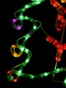 Multi Colour LED Decorated Christmas Tree Rope Light Silhouette - 76cm