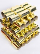 Gold Foil With Christmas Stars Pattern Bon Bons - 50 x 30cm
