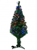 Vibrant LED Multi Colour & Cool White Fibre Optic Tree - 1.2m