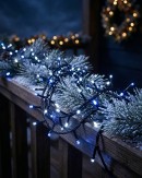 500 Blue & Cool White LED String Fairy Lights 8 Function With Timer | 25m