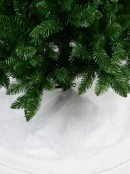 1m White Sheer Organza Christmas Tree Skirt With Iridescent Snowflakes